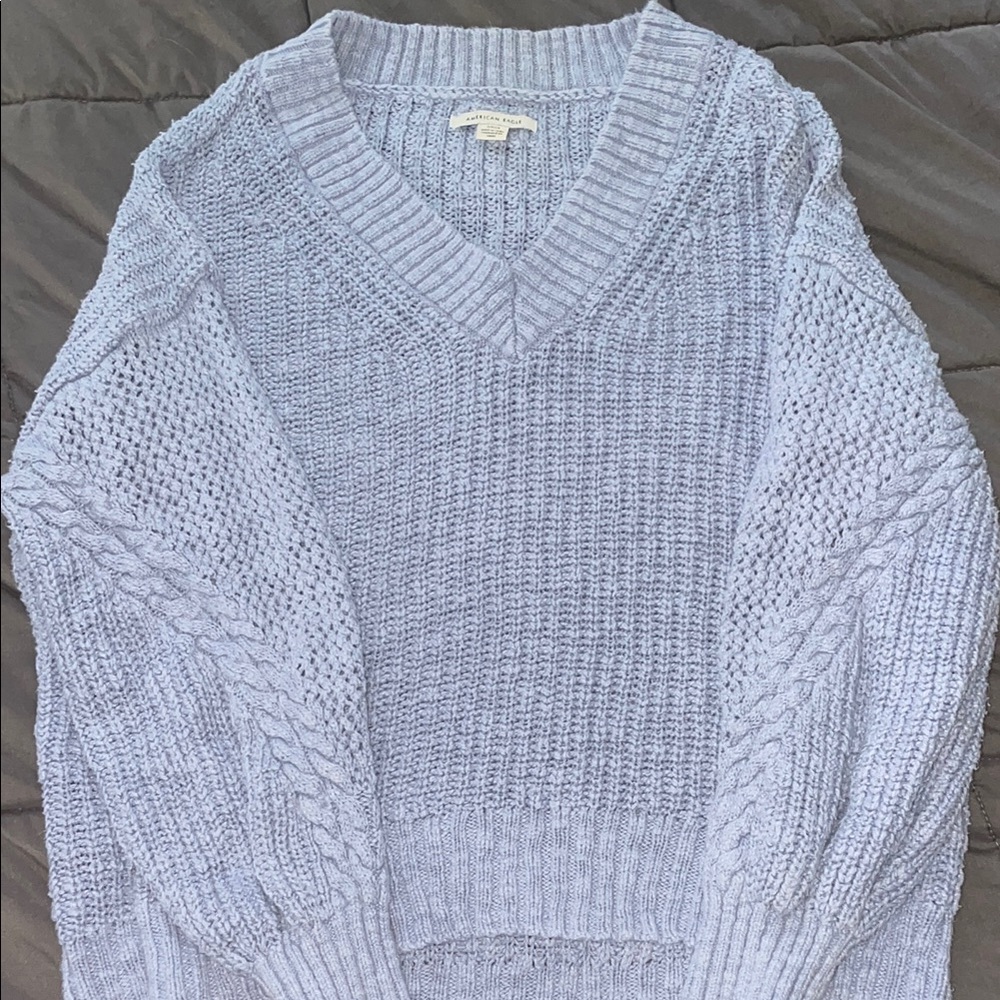 American Eagle Outfitters Gray Knit Sweater